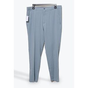 Oxford Mens 34x30 Arona-576 Light Blue Woven Dress Pants Comfort‎ Stretch New